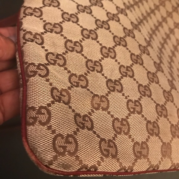 Authentic Gucci GG Canvas Leather Crossbody Bag - Picture 6 of 8